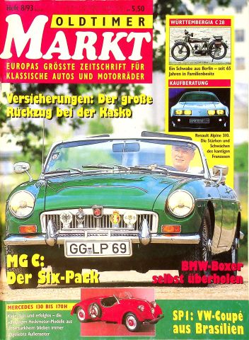 Deckblatt Oldtimer Markt (08/1993)